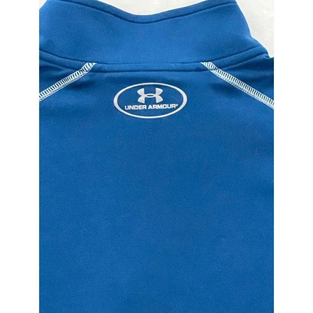 Under Armour Heatgear Quarter Zip Pull Over Lightweight Blue Men's Medium